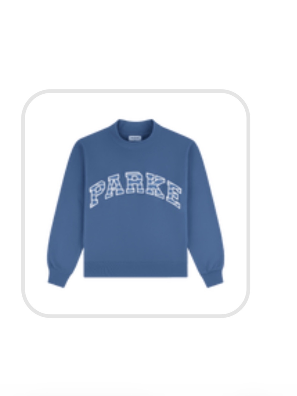 PARKE indigo striped Crewneck Sweater